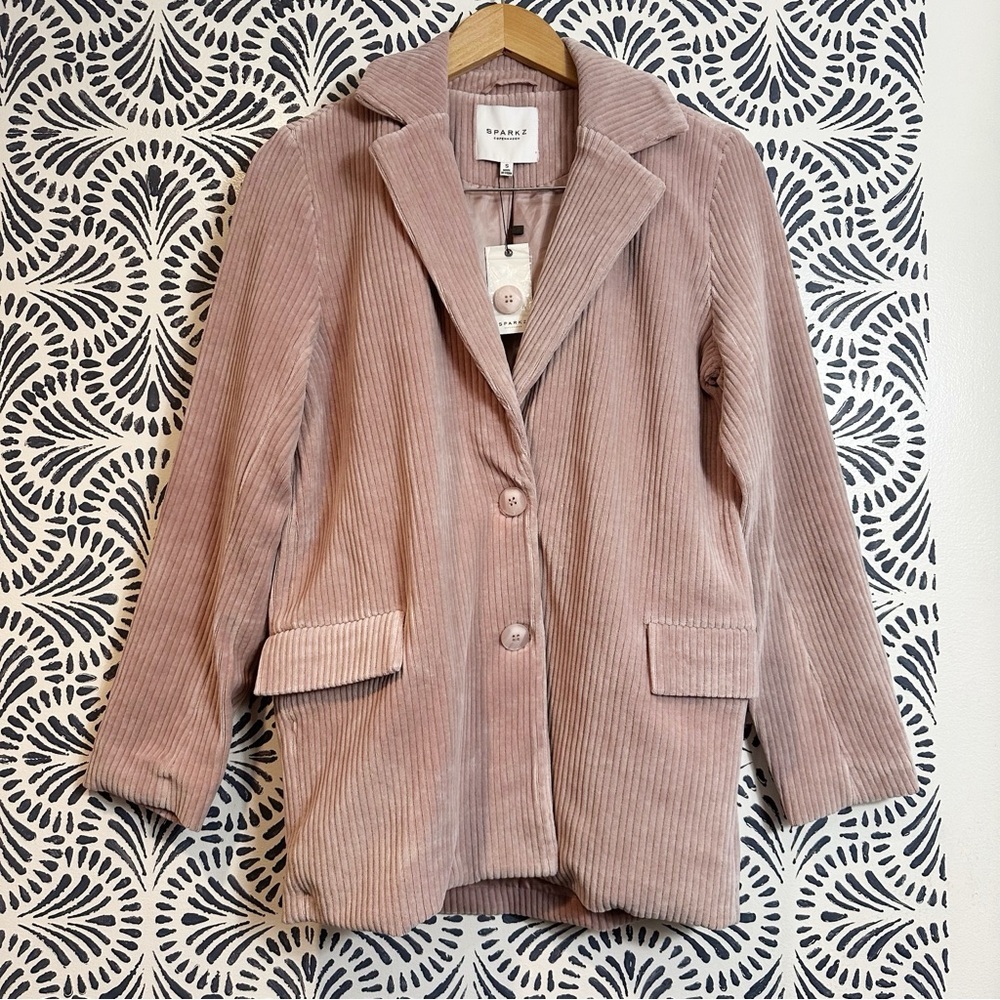 Anthropologie Sparkz Copenhagen Grey Rose Silva Blazer IRREGULAR See Description - Picture 2 of 12